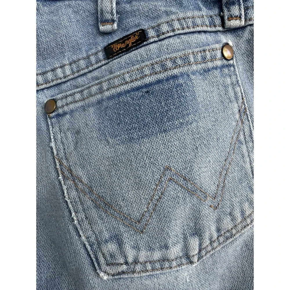Y2K Wrangler Cutoff Denim Shorts 30W (Men's 32 / Womens 6–8) Slim Fit Light Wash